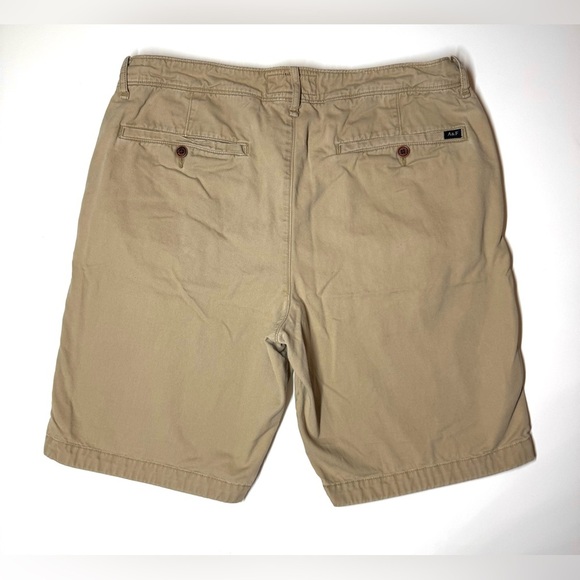 Abercrombie & Fitch Mens Khaki Chino Cotton Casual Classic Shorts Size- 34 - Picture 4 of 5
